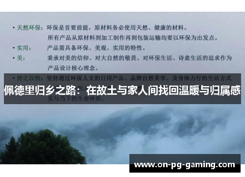 佩德里归乡之路：在故土与家人间找回温暖与归属感
